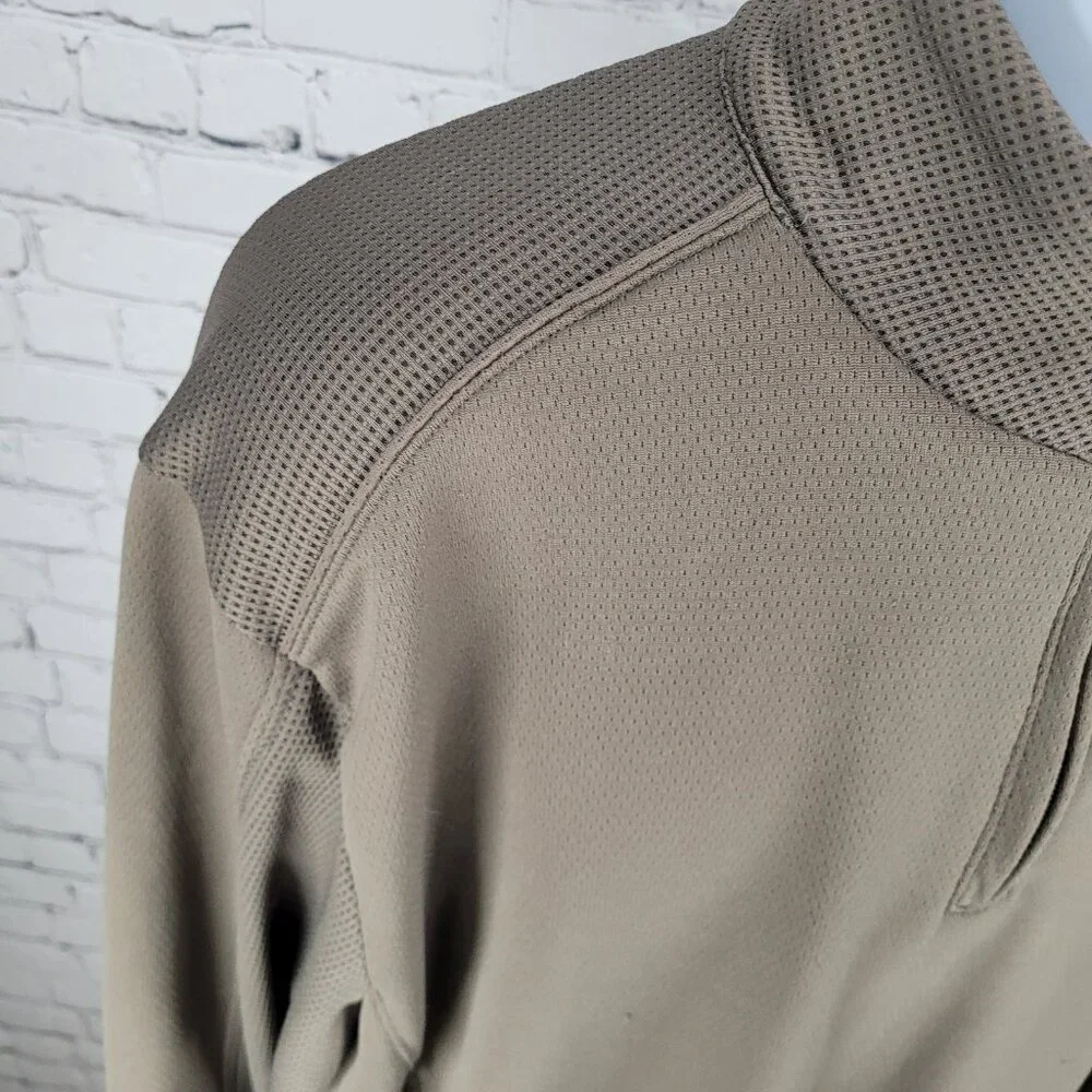 Cutter & Buck Brown DryTec MGA Lost Creek Cup Golf 1/4 Zip Pullover Sweater L